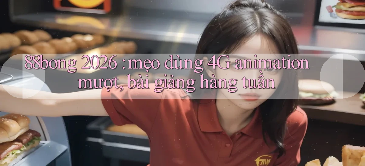 88bong 2026 mẹo dùng 4G animation mượt, bài giảng hàng tuần