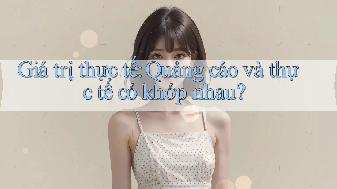 Giá trị thực tế: Quảng cáo và thực tế có khớp nhau? Giá trị thực tế: Quảng cáo và thực tế có khớp nhau?